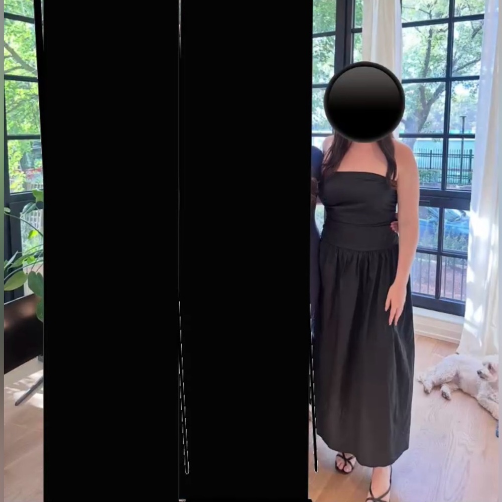 EUC Large Strapless Black Midi Dress - Picture 7 of 7